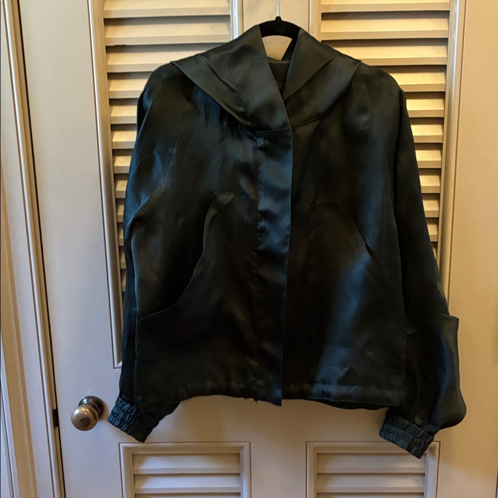 KES Hunter Green Silk Jacket